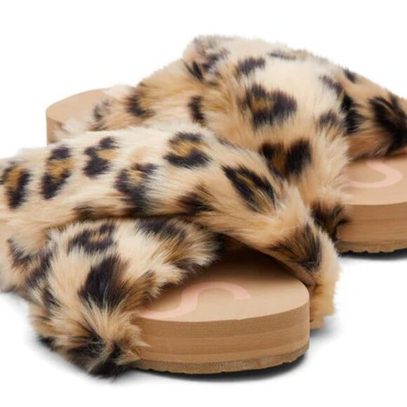 Brand New Leopard Faux Fur Slides - Picture 2 of 6